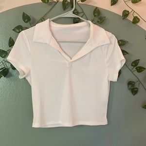 Collected ribbed tee crop top